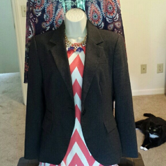 Zara basics charcoal heather blazer size L