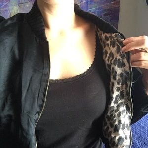 Reversible Cropped Bomber Jacket