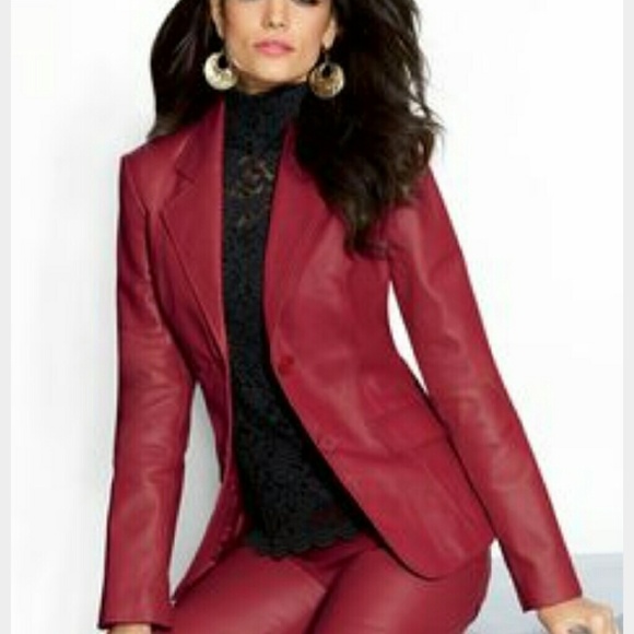 Chadwick's red leather blazer