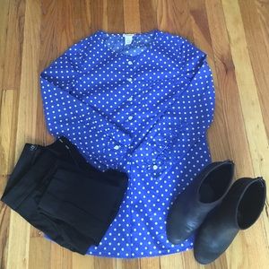 SALE Crewcuts 14 or XXS polka dot popover shirt