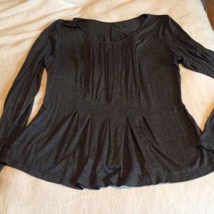 Gray pleated top
