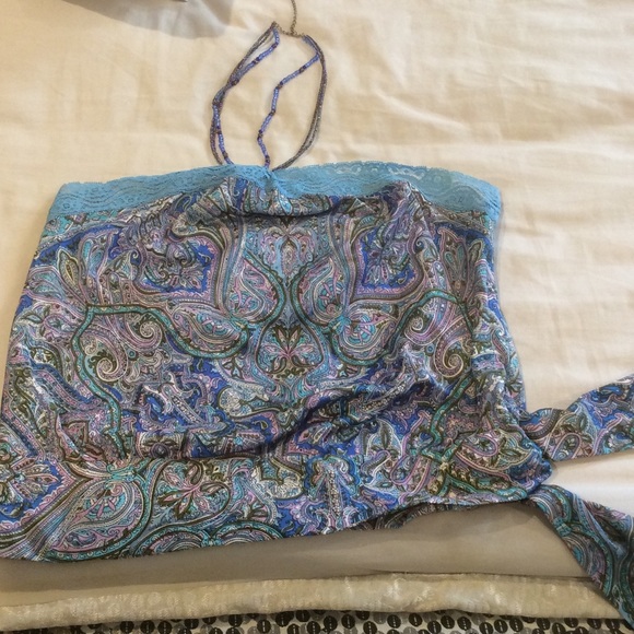 Beaded Neck Halter Top - Picture 1 of 4