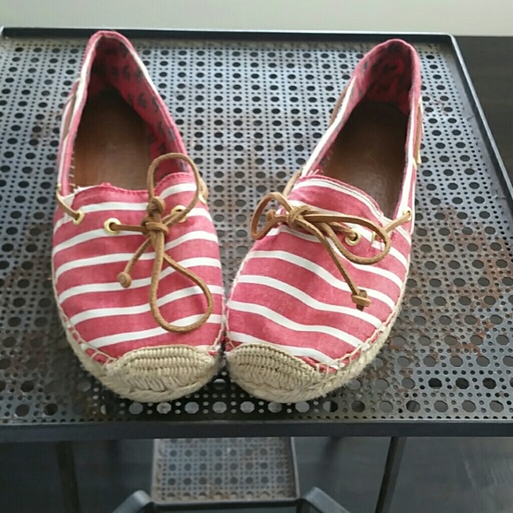 Preppy Sperry Cork Espadrilles.   8.5