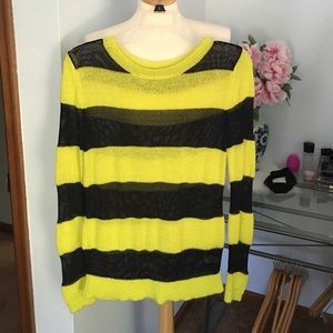 GAP Sweaters - Neon yellow and black striped Gap sweater GAP Sweaters - Neon yellow and black striped Gap sweater