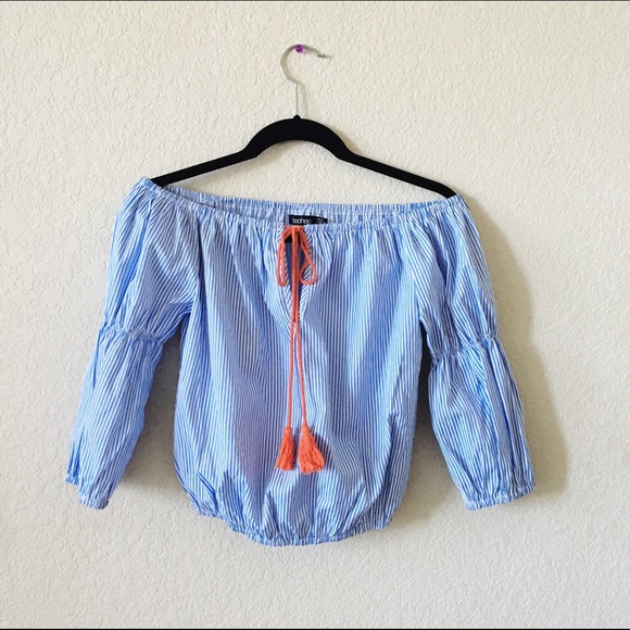 Off the Shoulder Striped Top