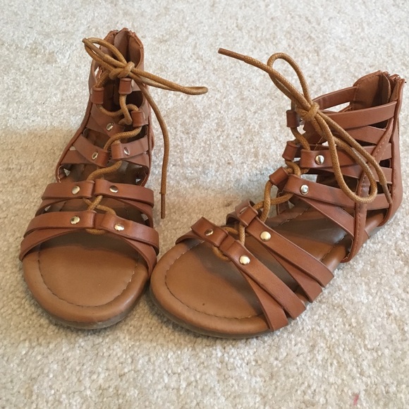 Girls Lace Up Gladiator Sandals