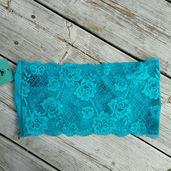 Jam & Jelly Strapless Lace Blue Bandeau BNWT