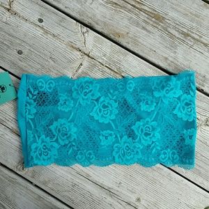 Jam & Jelly Strapless Lace Blue Bandeau BNWT