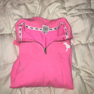 Pink Victoria's Secret half zip