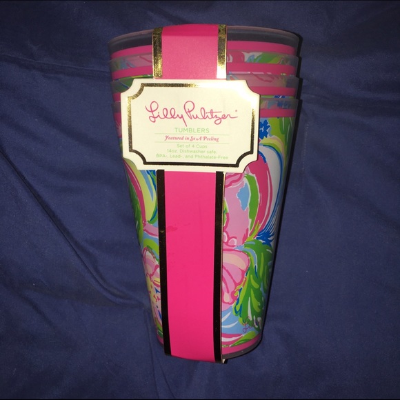 Lilly Pulitzer Tumblers- set of 4