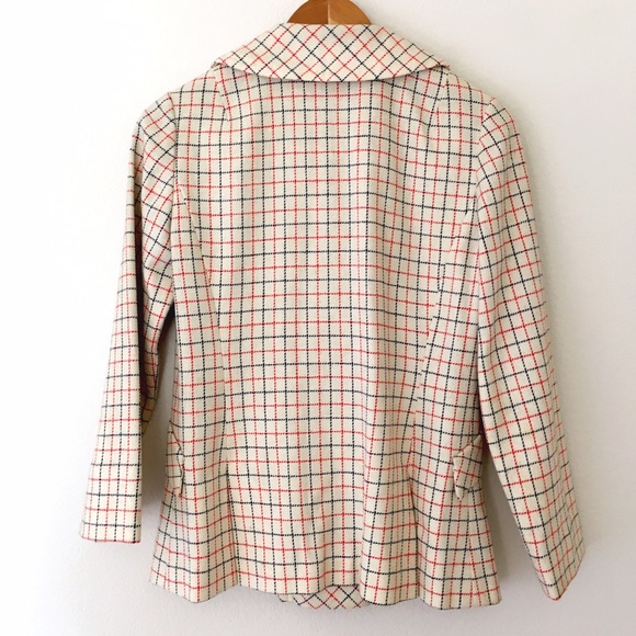 Vintage Plaid Grid Print Coat - Picture 2 of 4