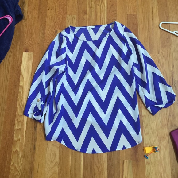 Shirt Royal blue and white