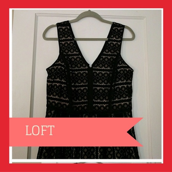 LOFT Dresses & Skirts - Adorable Black A-Line Lace Dress