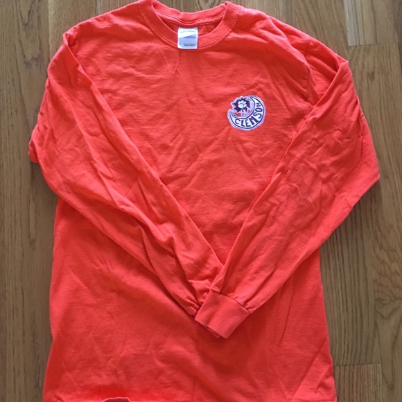 Clemson t shirt- bright orange with great design.
