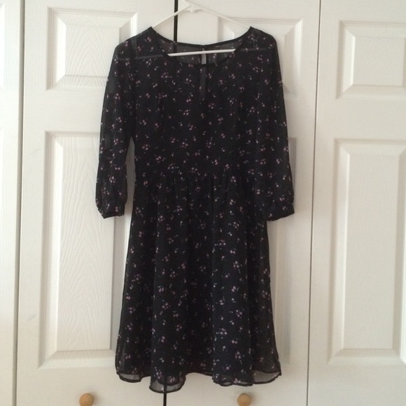 Black, 3/4 sleeve LC Lauren Conrad dress