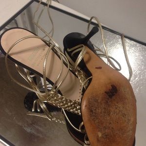 Moschino Shoes - Moschino Silver t-strap Strappy Sandals Moschino Shoes - Moschino Silver t-strap Strappy Sandals