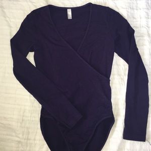 American Apparel Cross V bodysuit