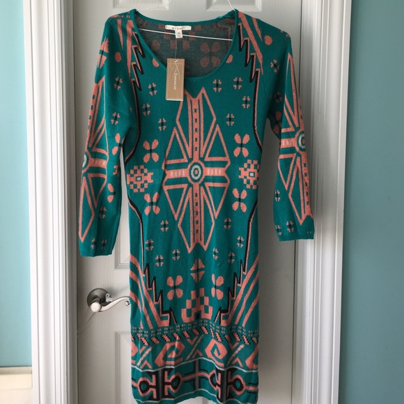 Fitted sweater dress