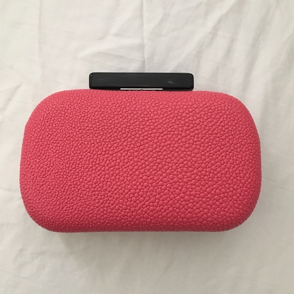Pink Textured Clutch