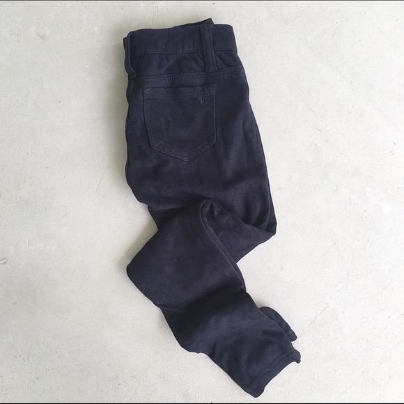 Black faux suede leggings