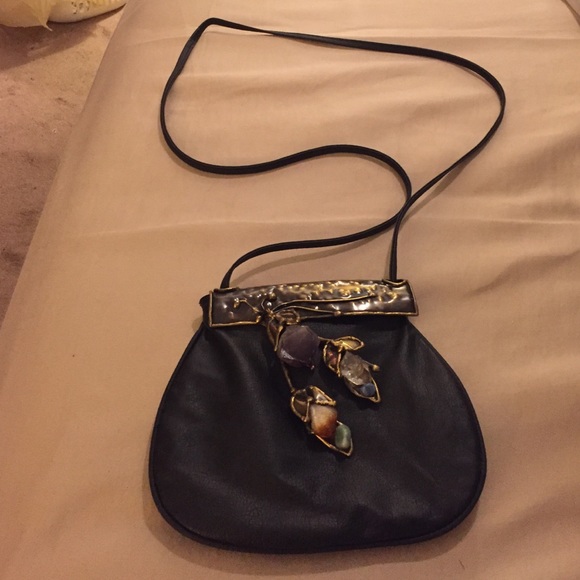 Vintage black decorative purse