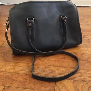 Vintage COACH Black Leather Handbag