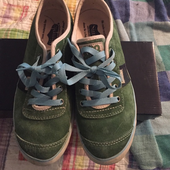 Green suede sneakers - EcoSneaks 9