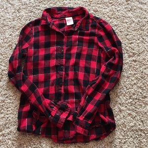 Long sleeved flannel shirt