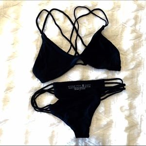 LAST CHANCE!! STONE FOX SWIM BIKINI - ONYX