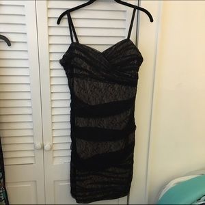 Max and Cleo black lace cocktail dress