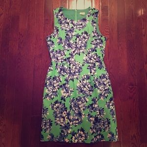 Green floral dress