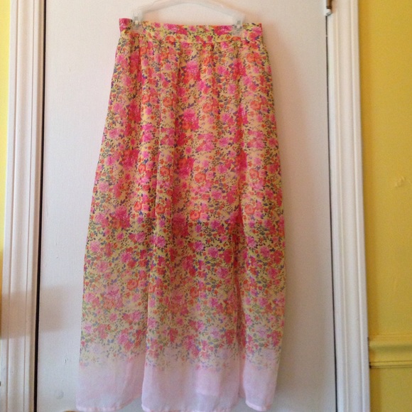 Boho floaty chiffon skirt