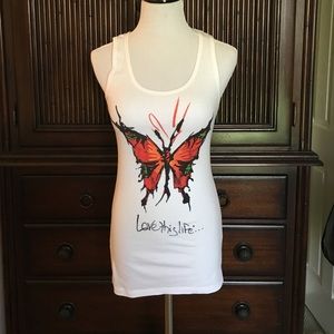 White Cotton Tank Top Size medium NWT