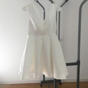 White skater dress