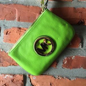 NWOT - Michael Kors Lime Green Wristlet