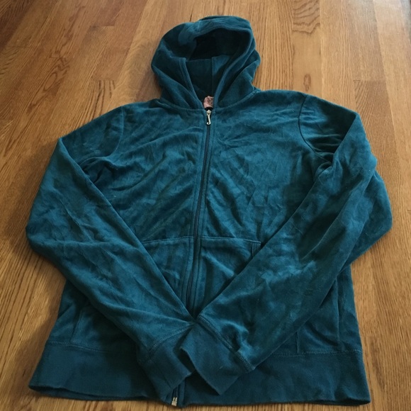 Juicy couture teal velour track jacket