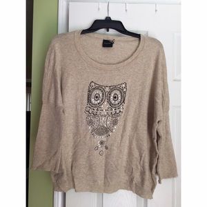 Owl studded sweater