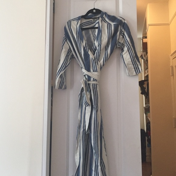 Linen wrap dress