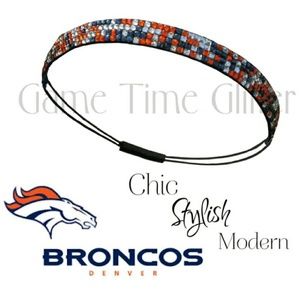 Denver Broncos Team Color Rhinestone Headband