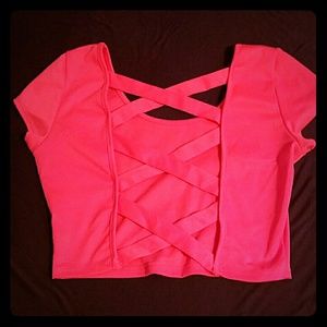 Hot pink crop top