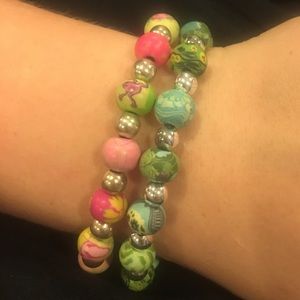 Clay beaded bracelet