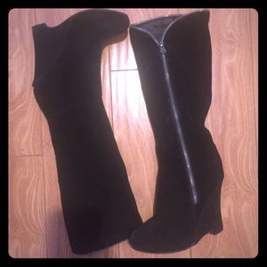 Black Wedge boots