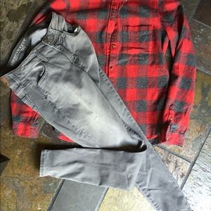 AE Super stretch Jeggings. Gray size 2