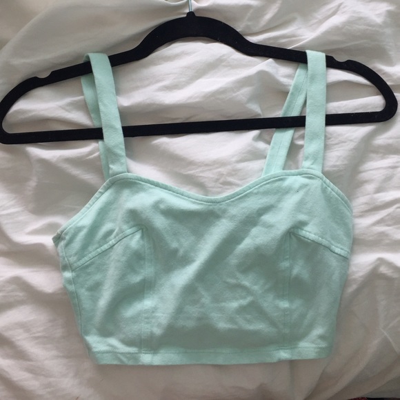 teal crop too/bralette