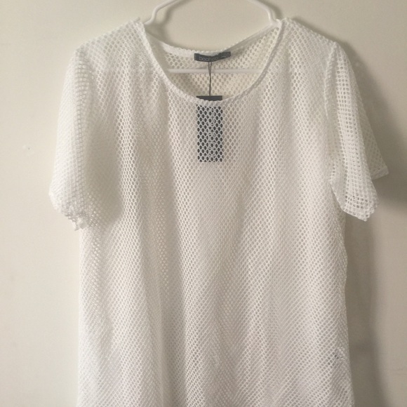 White mesh shirt
