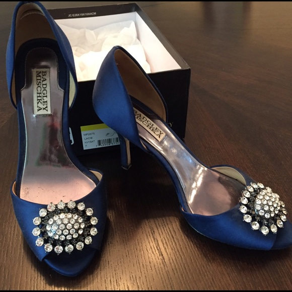 Lacie Navy Badgley Mischka Wedding Shoes Badgley Mischka