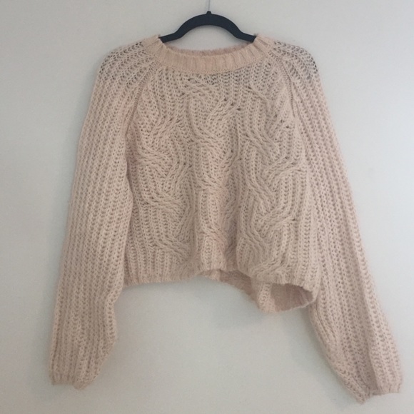 Cream Urban Outfitters cropped sweater NWOT