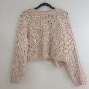 Cream Urban Outfitters cropped sweater NWOT