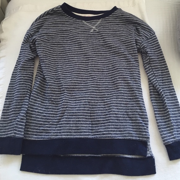 navy/ white striped sweater