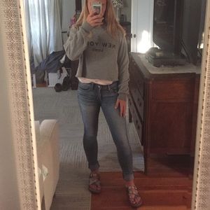 brandy Melville cropped "soho" sweatshirt